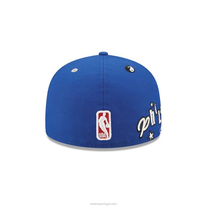 FFTN664 New Era Boné philadelphia 76ers azul teddy 59fifty