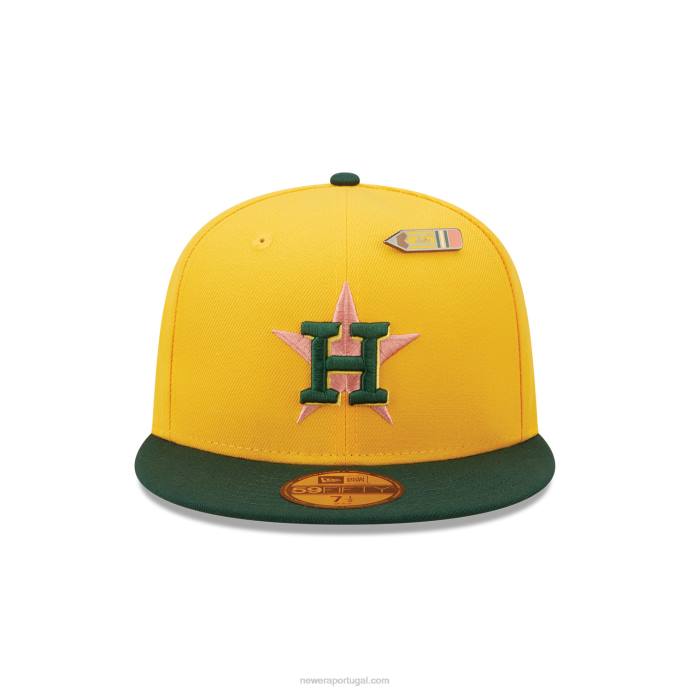 FFTN665 New Era houston astros de volta às aulas boné amarelo 59fifty ajustado