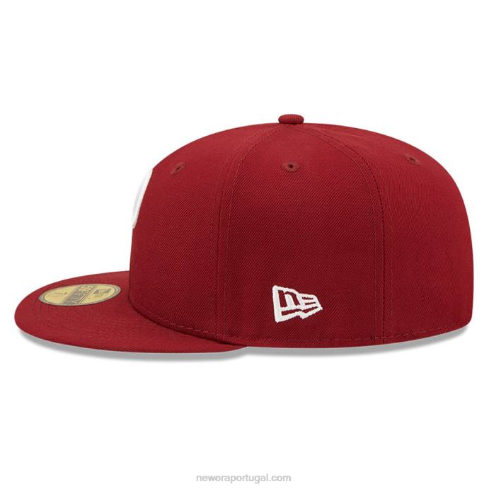 FFTN666 New Era Boné philadelphia phillies mlb lateral dividido vermelho 59fifty