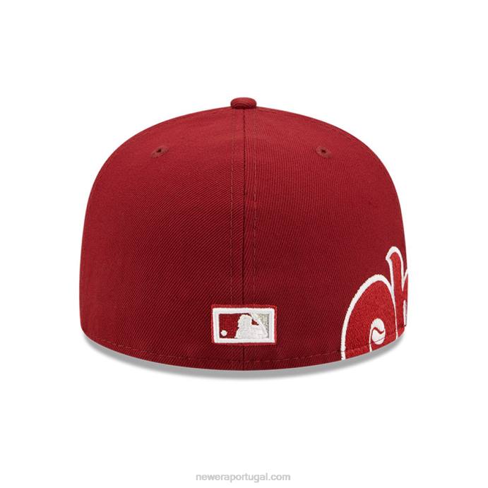 FFTN666 New Era Boné philadelphia phillies mlb lateral dividido vermelho 59fifty