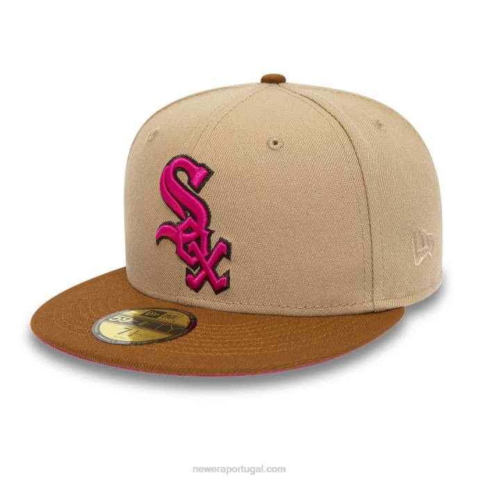 FFTN667 New Era boné chicago white sox camel 59fifty