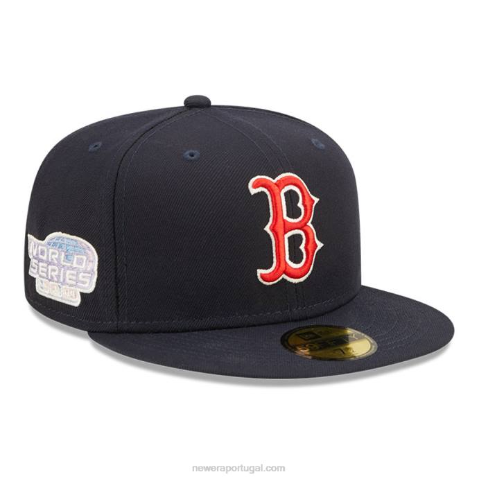 FFTN668 New Era boton red sox mlb pop sweat navy 59fifty boné justo