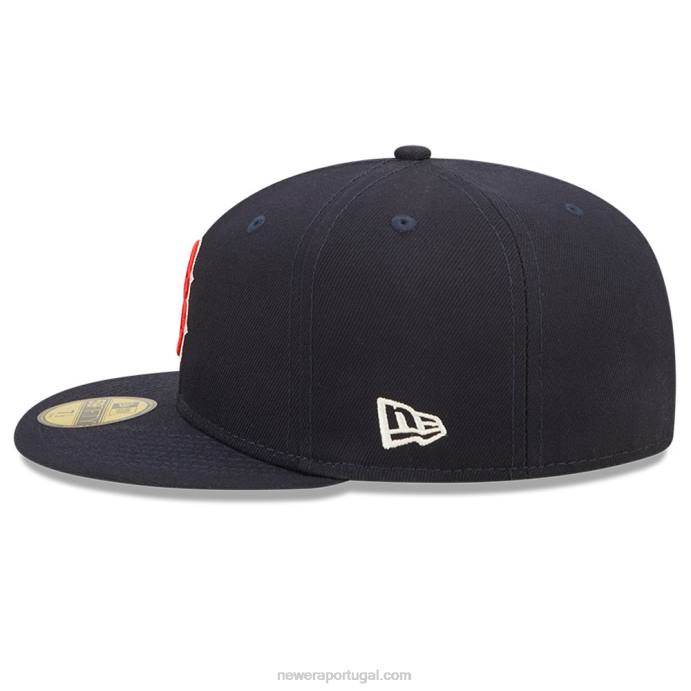 FFTN668 New Era boton red sox mlb pop sweat navy 59fifty boné justo