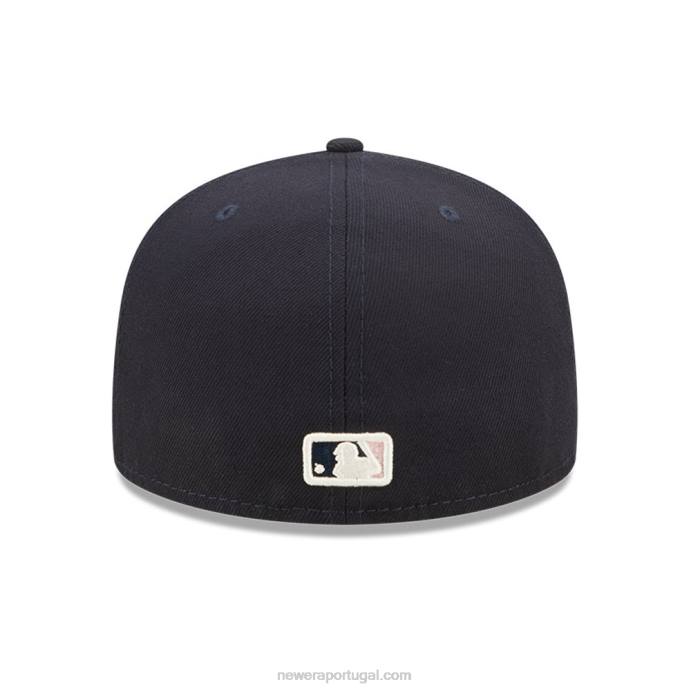 FFTN668 New Era boton red sox mlb pop sweat navy 59fifty boné justo