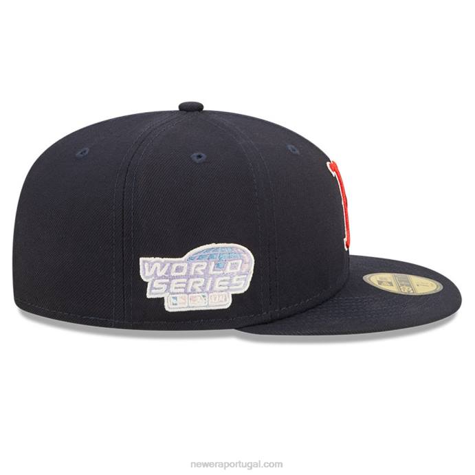 FFTN668 New Era boton red sox mlb pop sweat navy 59fifty boné justo