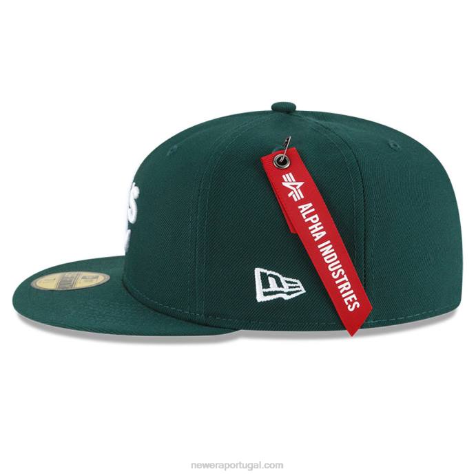 FFTN669 New Era Oakland Athletics X Alpha Industries Green 59Fifty Cap