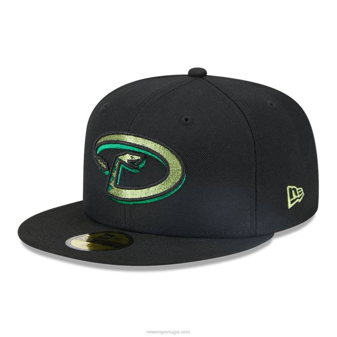 FFTN66 New Era boné arizona Diamondbacks metálico pop preto 59fifty