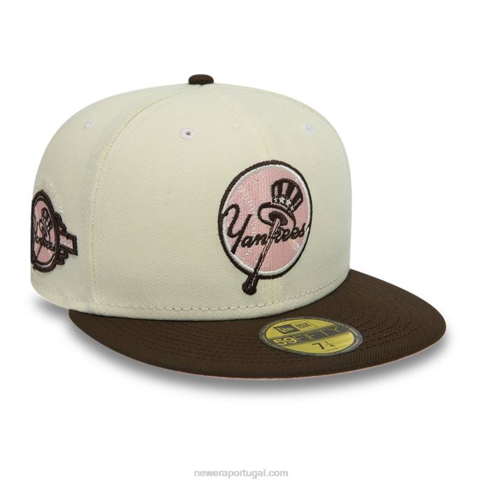 FFTN670 New Era New York Yankees boné branco 59fifty ajustado
