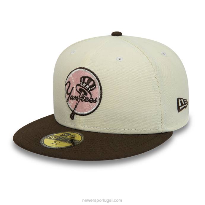 FFTN670 New Era New York Yankees boné branco 59fifty ajustado