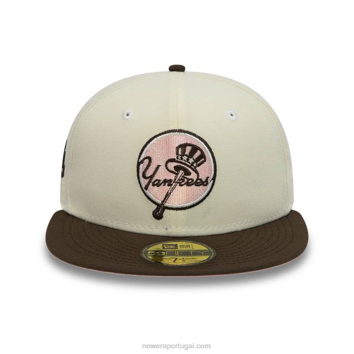 FFTN670 New Era New York Yankees boné branco 59fifty ajustado