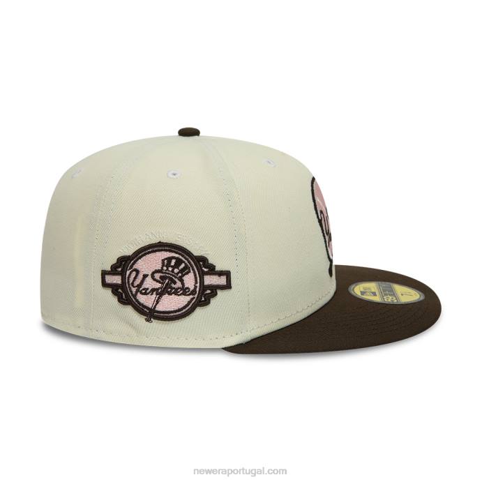 FFTN670 New Era New York Yankees boné branco 59fifty ajustado
