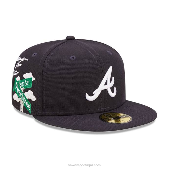 FFTN671 New Era boné justo atlanta braves mlb cloud navy 59fifty
