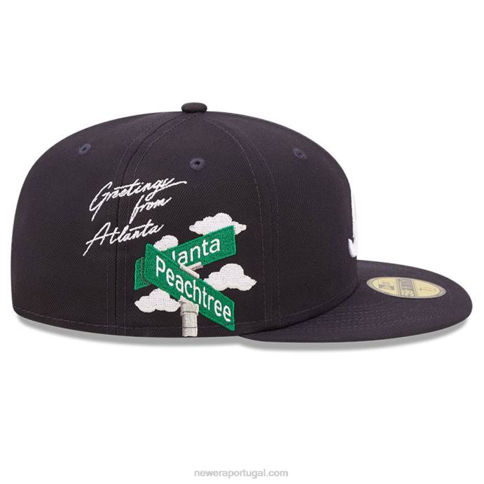 FFTN671 New Era boné justo atlanta braves mlb cloud navy 59fifty
