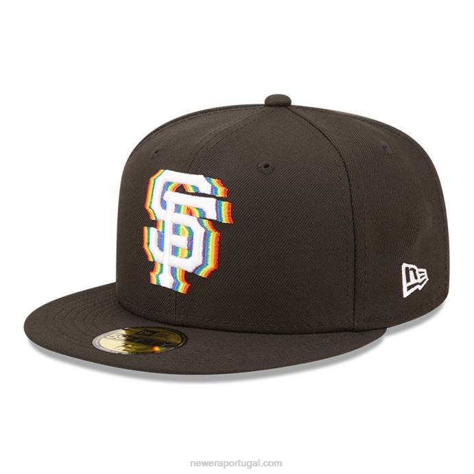 FFTN672 New Era Boné San Francisco Giants MLB Prismatic Black 59Fifty