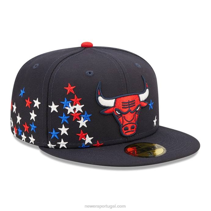 FFTN673 New Era chicago bulls nba americana navy 59fifty boné justo