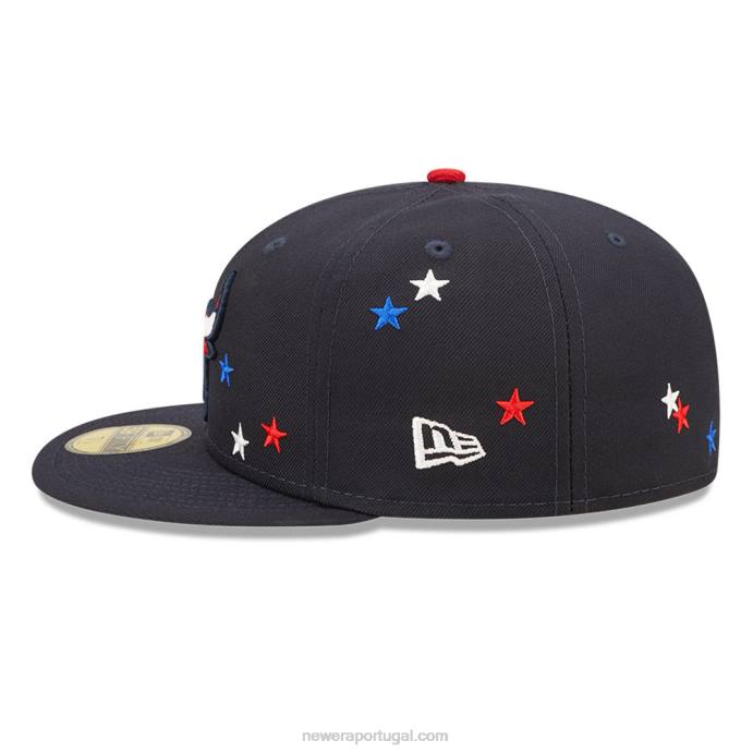 FFTN673 New Era chicago bulls nba americana navy 59fifty boné justo