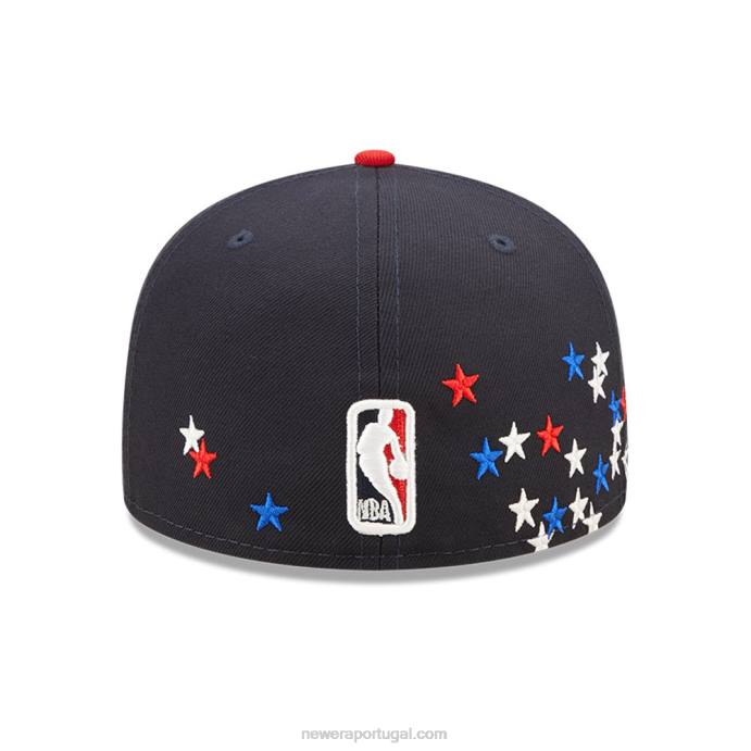 FFTN673 New Era chicago bulls nba americana navy 59fifty boné justo