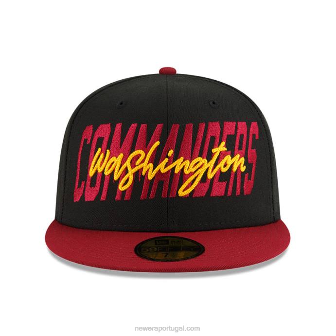 FFTN676 New Era boné justo Washington nfl draft black 59fifty