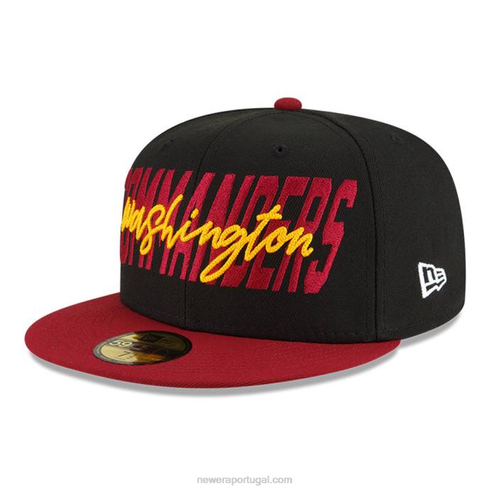 FFTN676 New Era boné justo Washington nfl draft black 59fifty