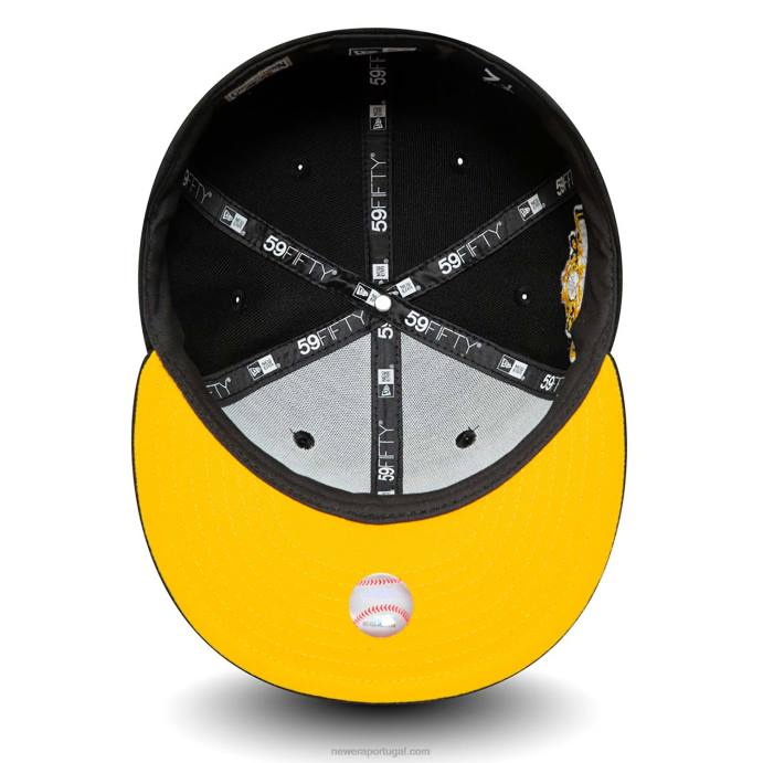 FFTN677 New Era chicago white sox spotlight boné preto 59fifty