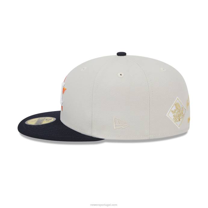 FFTN67 New Era houston astros varsity letter stone 59fifty boné ajustado