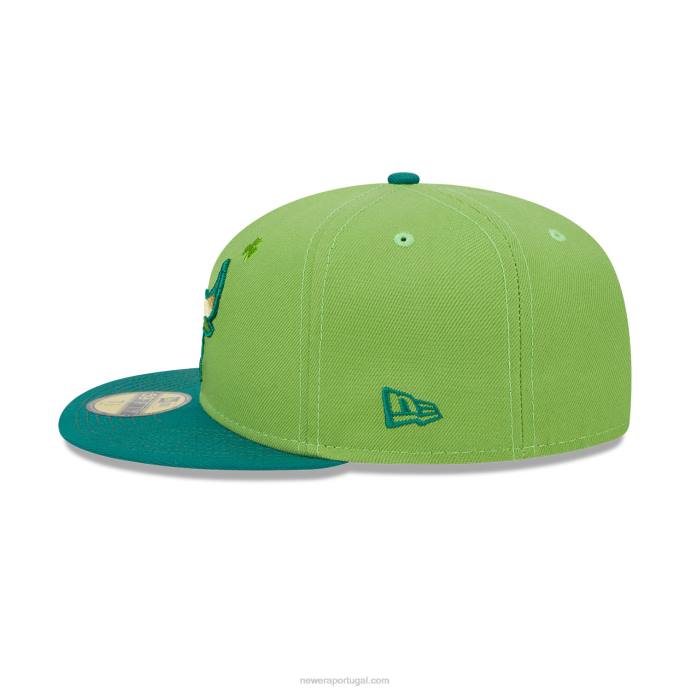 FFTN681 New Era Chicago Bulls Lucky Streak Green Boné 59Fifty