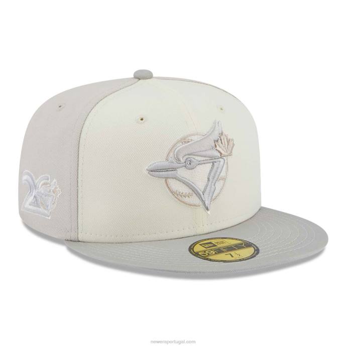 FFTN682 New Era toronto blue jays aniversário boné cinza 59fifty