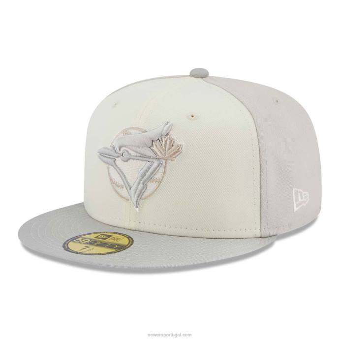 FFTN682 New Era toronto blue jays aniversário boné cinza 59fifty