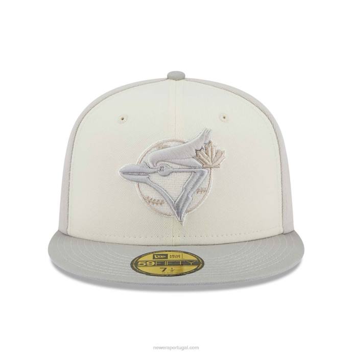 FFTN682 New Era toronto blue jays aniversário boné cinza 59fifty