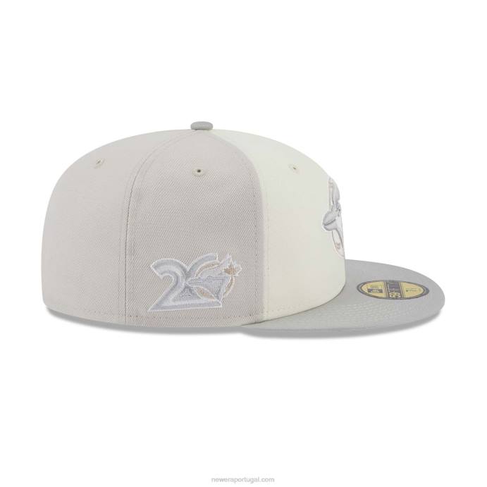 FFTN682 New Era toronto blue jays aniversário boné cinza 59fifty