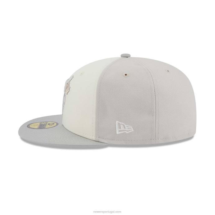 FFTN682 New Era toronto blue jays aniversário boné cinza 59fifty