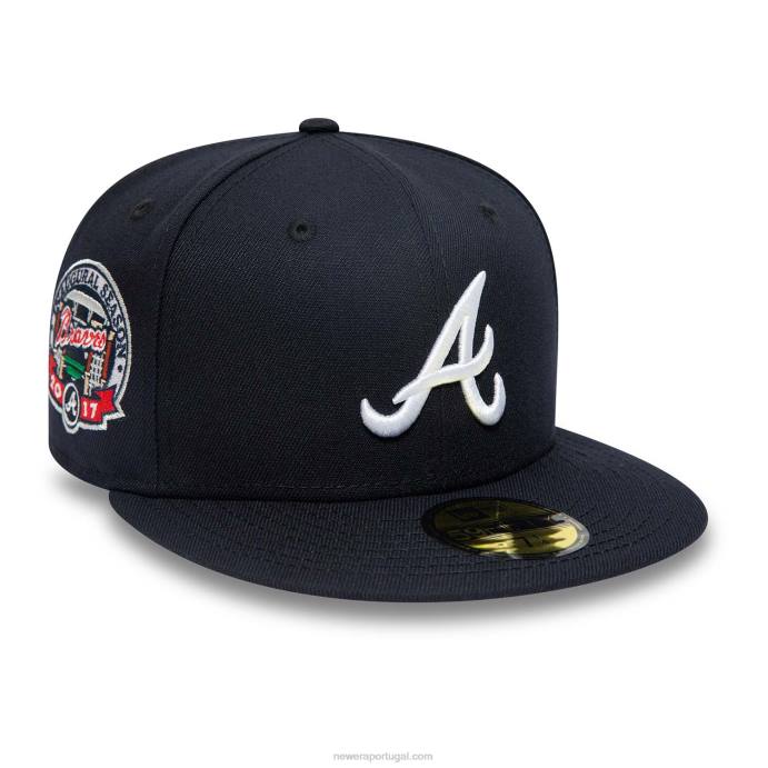 FFTN689 New Era Atlanta Braves National League Stadium Navy 59Fifty Boné Ajustado