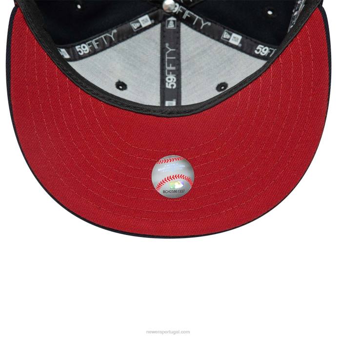 FFTN689 New Era Atlanta Braves National League Stadium Navy 59Fifty Boné Ajustado