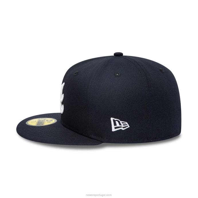 FFTN689 New Era Atlanta Braves National League Stadium Navy 59Fifty Boné Ajustado