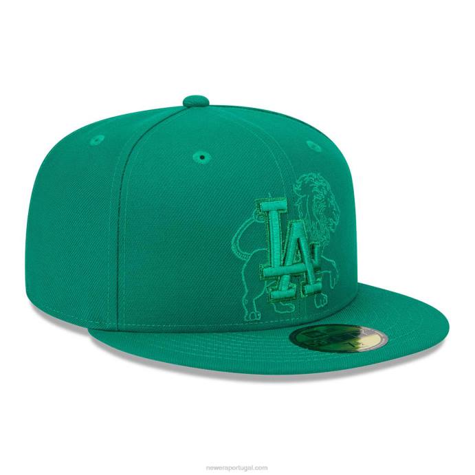 FFTN68 New Era boné la dodgers verde zodiac 59fifty