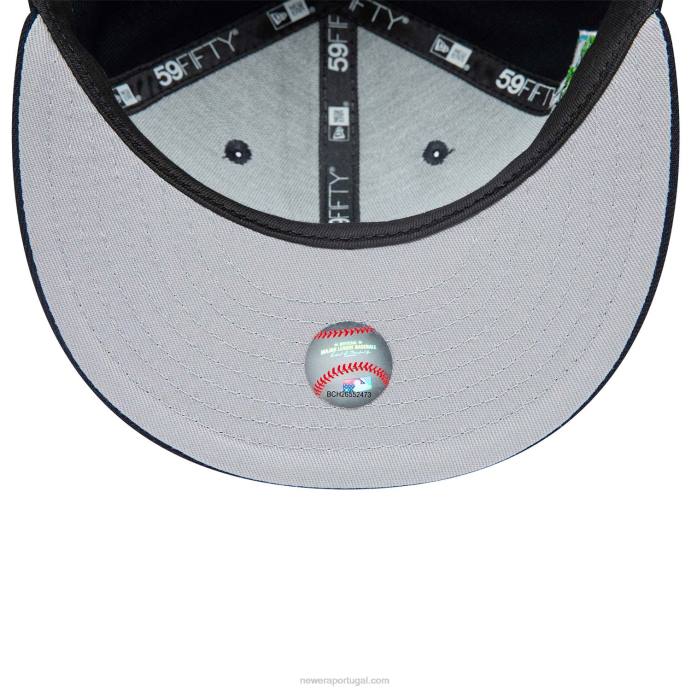FFTN691 New Era Boné Atlanta Braves Navy Stateview 59Fifty