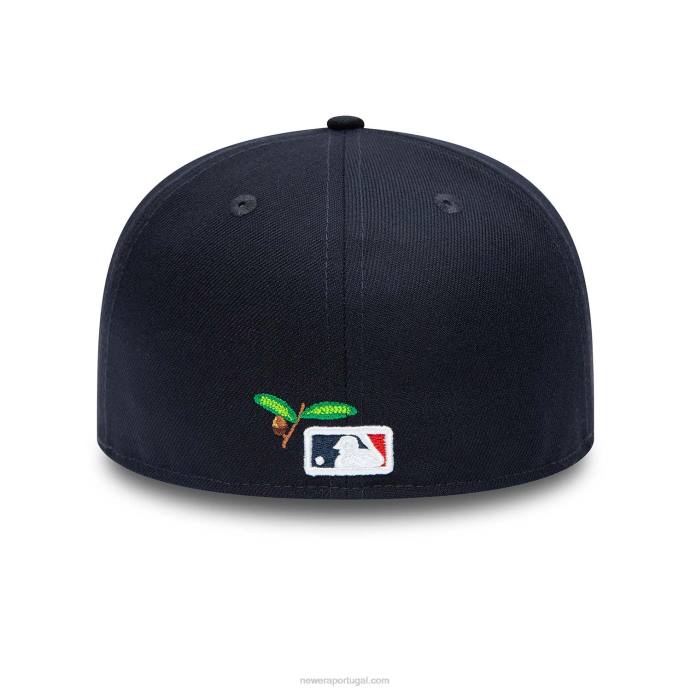 FFTN691 New Era Boné Atlanta Braves Navy Stateview 59Fifty