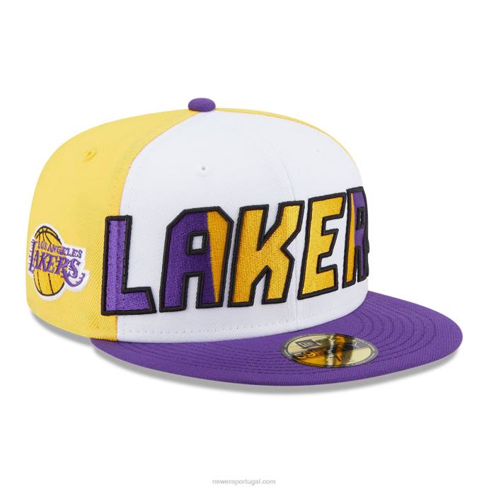 FFTN692 New Era boné la lakers nba costas meio roxo 59fifty