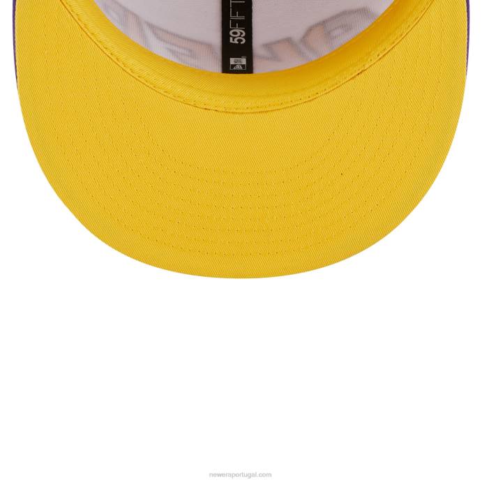 FFTN692 New Era boné la lakers nba costas meio roxo 59fifty
