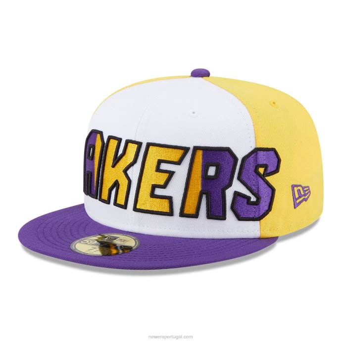 FFTN692 New Era boné la lakers nba costas meio roxo 59fifty