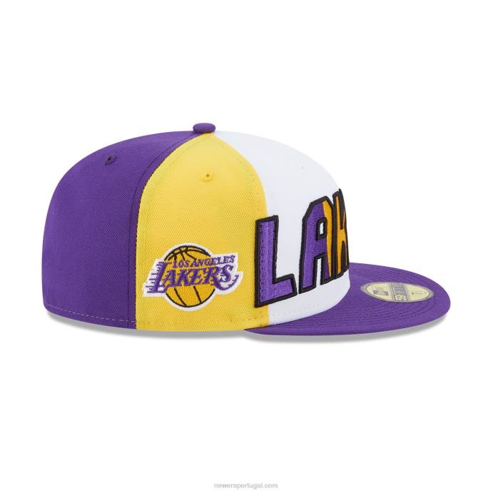 FFTN692 New Era boné la lakers nba costas meio roxo 59fifty