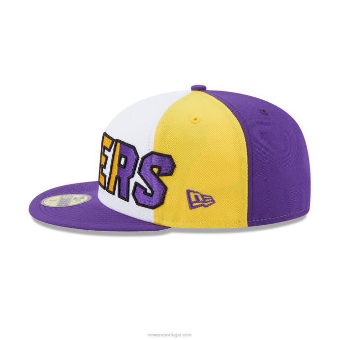 FFTN692 New Era boné la lakers nba costas meio roxo 59fifty