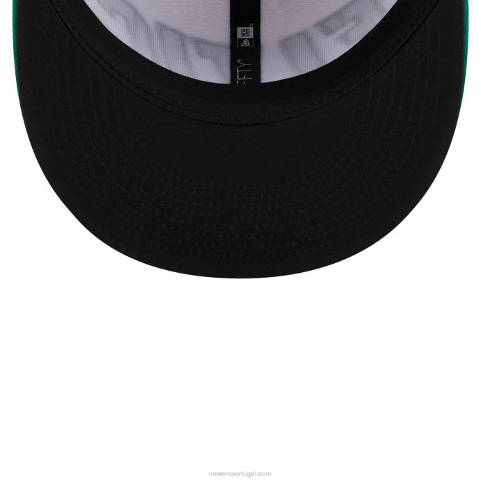 FFTN693 New Era boston celtics nba back half green 59fifty boné ajustado