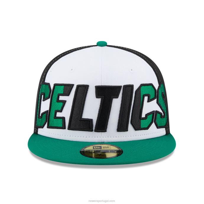 FFTN693 New Era boston celtics nba back half green 59fifty boné ajustado