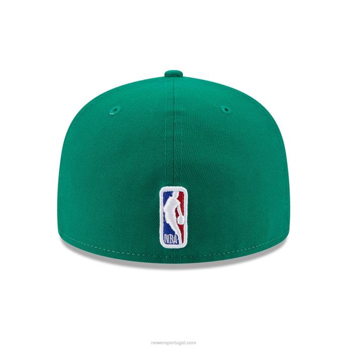 FFTN693 New Era boston celtics nba back half green 59fifty boné ajustado