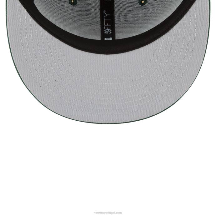 FFTN695 New Era Boné miami marlins feltro x mlb verde escuro 59fifty