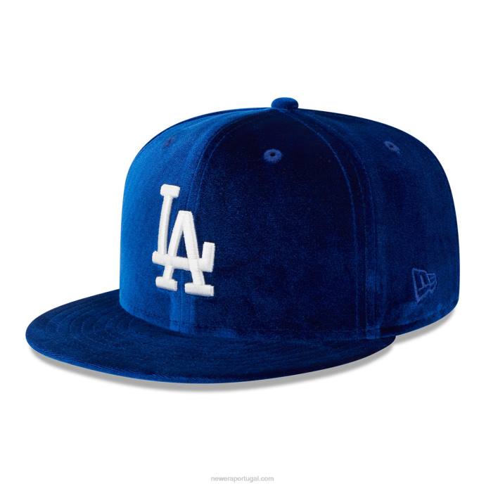 FFTN696 New Era boné la dodgers veludo azul 59fifty