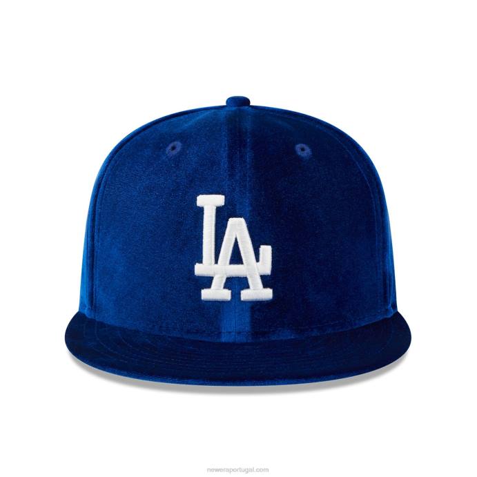 FFTN696 New Era boné la dodgers veludo azul 59fifty