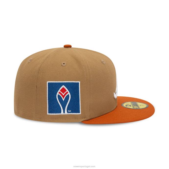FFTN697 New Era Atlanta Braves Fall Colors Viseira de contraste Marrom Boné 59Fifty