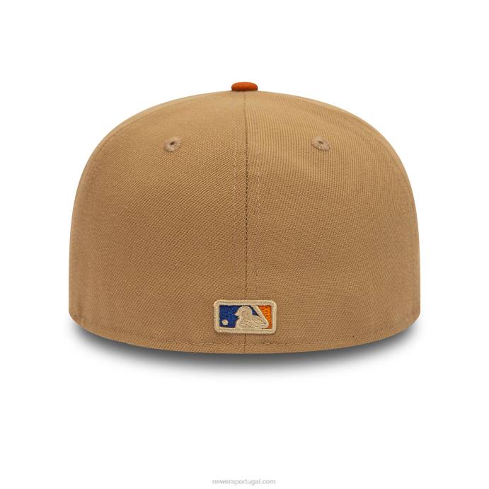 FFTN697 New Era Atlanta Braves Fall Colors Viseira de contraste Marrom Boné 59Fifty